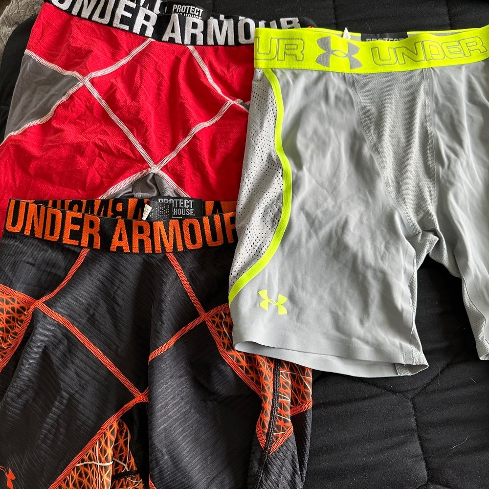Under Armour Lot of 3 Compression Shorts Boxer Brief Style